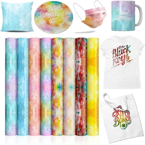 Miniatura 9 de Hojas de transferencia, papel de sublimación de acuarela, papel de transferencia para camisetas en blanco, vasos, tazas, 8 unidades, 12 x 12