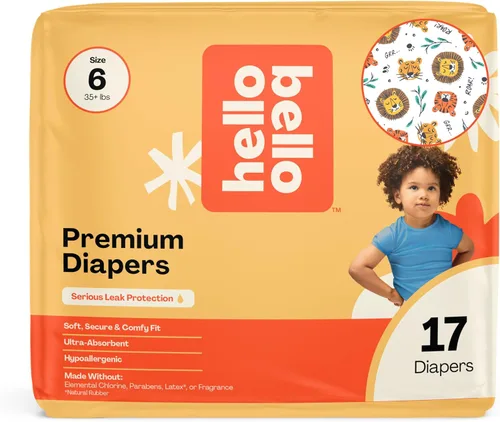 Miniatura 49 de Pañales Hello Bello, talla 4 (22-37 libras) Flower Child, 21 unidades de pañales desechables premium para bebé, hipoalergénicos con sensación suave