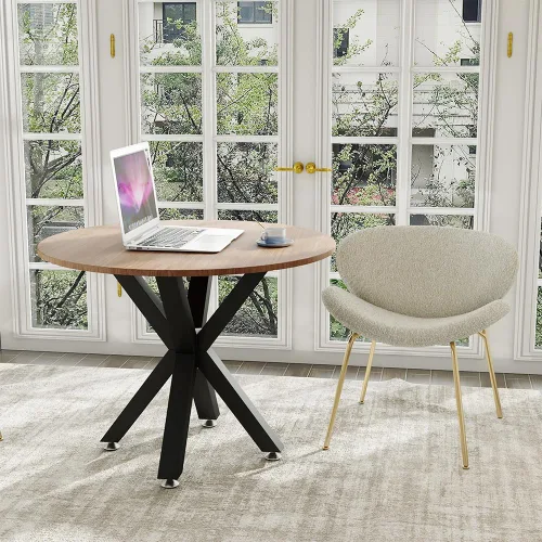 Miniatura 6 de Base de Mesa Moderna de 28" Patas de Mesa de Café de Metal con Ventosas, Base de Escritorio para Superficie de Mármol, Vidrio, Madera, Juego de 4