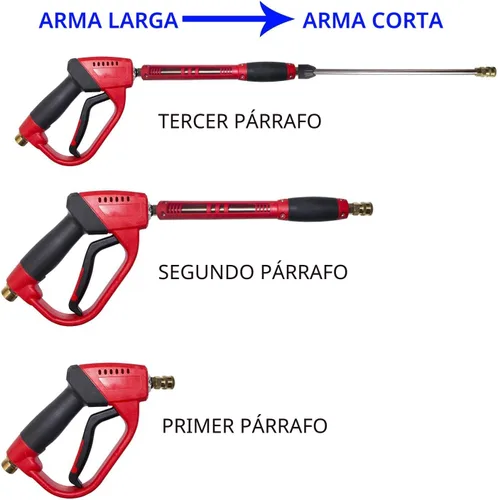 Miniatura 3 de Hourleey - Pistola de lavado a presión, pistola de lavado de alta potencia roja con extensión de varilla de repuesto, 5 puntas de boquilla, ajustes