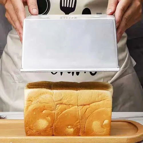 Miniatura 4 de Pullman - Molde para pan con tapa, de acero aluminiado, molde para pan Pullman de grado comercial, antiadherente, con tapa (13 x 4.3 x 4.8 pulgadas)