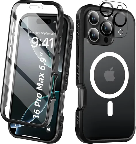 Miniatura 48 de Funda para iPhone 15 de cuerpo completo, protector de pantalla integrado, con protector de lente de cámara, [antiamarilleamiento], funda protectora
