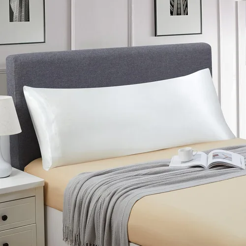 Miniatura 31 de Ersmak Juego de 2 fundas de almohada de satén estándar, ultra suaves y sedosas para cabello y piel, resistentes a las arrugas a la decoloración