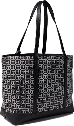 Miniatura 2 de Tommy Hilfiger Gretta II Tote with Hangoff Square Monogram Jacquard