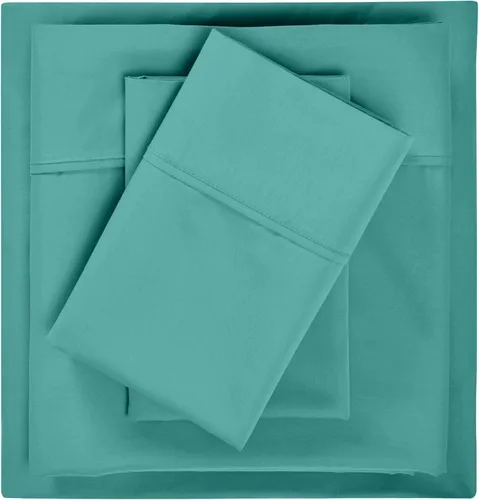 Miniatura 11 de SUPERIOR Sábanas de mezcla de algodón, diseño sólido, satén elegante, básico para la casa, el juego incluye 1 sábana encimera, 1 sábana bajera