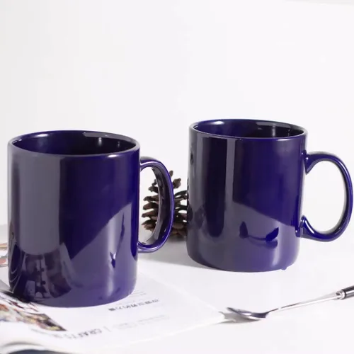 Miniatura 4 de BYCNZB Juego de 2 tazas de café de cerámica súper grandes de 30 onzas (cobalto)