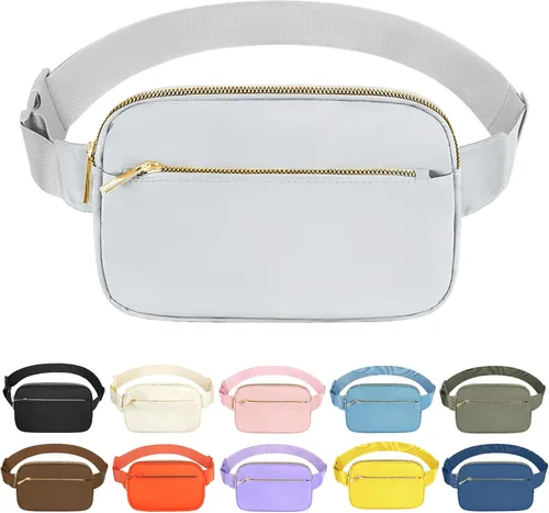 Miniatura 25 de Bolsa de Cintura Frenou Riñonera de Moda para Mujeres y Hombres, Riñonera con Correa Ajustable para Regalo, Riñonera para Viaje, Correr, Senderismo