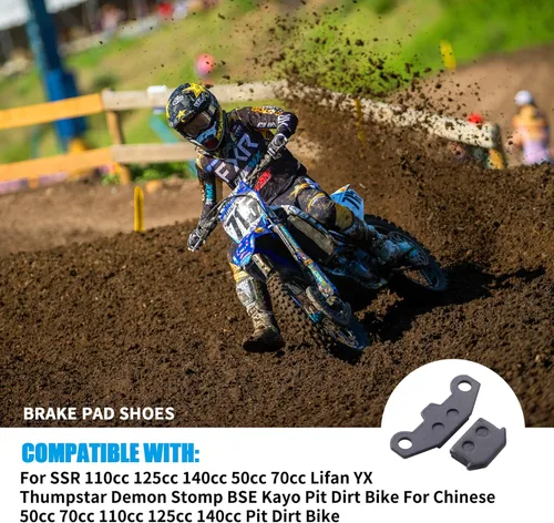 Miniatura 6 de JINGKE Zapatas de freno para 50cc 70cc 110cc 125cc 140cc Lifan YX Thumpstar Demon Stomp BSE Kayo Pit Dirt Bike