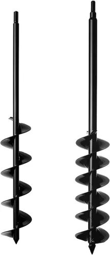 Power Planter Broca de taladro de jardín de longitud extendida, 3 x 24 pulgadas con unidad hexagonal antideslizante de 1/2 pulgada, taladro de