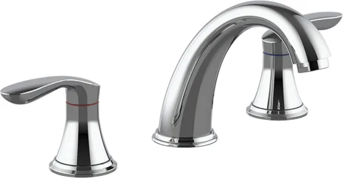 Miniatura 9 de Grifo de lavabo de baño, grifo para lavabo de baño, grifo de baño de níquel cepillado extendido de 3 orificios con desagüe emergente de acero