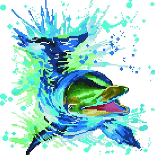 Miniatura 5 de DIAMOND DOTZ Flipper Dolphin - Kits de pintura de diamantes para adultos, kits de arte de diamantes, un kit de manualidades creativo relajante