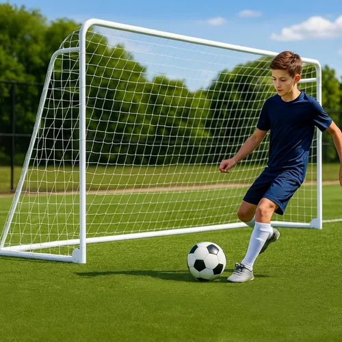 MOPHOTO Portería de fútbol, 6x4/8x6/10x6.5/12x6/16x7/18.5x6.5/21x7/24x8 pies para patio trasero, portería de fútbol de tamaño completo para