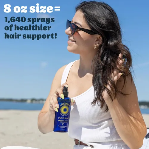 Miniatura 2 de Solar Recover Acondicionador natural para cabello dañado por el sol, spray sin enjuague (8 onzas), desenredante hidratante para cabello seco y dañado