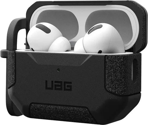 Miniatura 2 de URBAN ARMOR GEAR UAG-APPROGEN2S-BK - Funda para Apple AirPods Pro de 2ª generación (resistente a los impactos, mosquetón incluido, carga MagSafe)