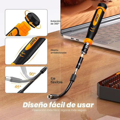 Miniatura 3 de JOREST Juego de destornilladores de precisión pequeño 115 en 1, regalos de herramientas para papá, él, hombres, kit de herramientas de reparación
