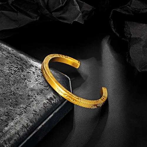 Miniatura 6 de murtoo Pulseras vikingas para hombre, de acero inoxidable, brazalete abierto, hecho a mano, tallado, inspirador, regalo para hombres, niños y él