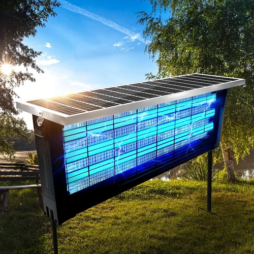 Miniatura 9 de Potente exterminador solar de insectos para exteriores para 2000 pies cuadrados con cable de extensión de 13 pies, exterminador de mosquitos