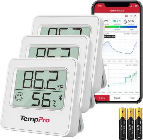 Miniatura 12 de ThermoPro TP357 - Termómetro higrómetro digital para interiores de 260 pies, termómetro Bluetooth medidor de humedad con aplicación inteligente