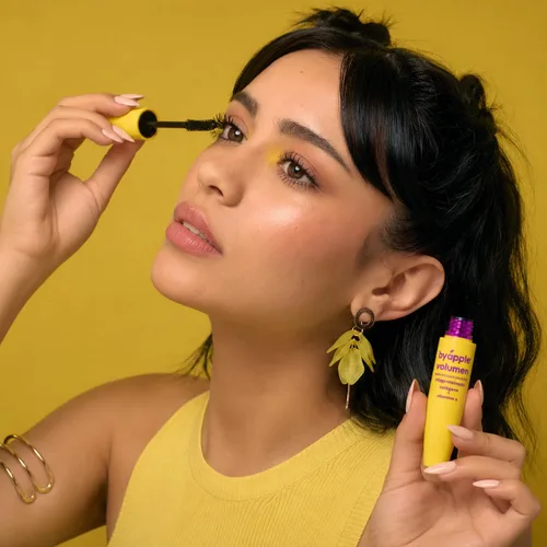 Miniatura 7 de BY APPLE Volumen Mascara, 10 veces de volumen con vitaproteína, colágeno y vitamina E, resistente al agua, cepillo largo, negro, 0.45 onzas líquidas