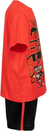 Miniatura 7 de Power Rangers Conjunto de camiseta verde Ranger, Ranger rojo, camiseta azul Ranger y pantalones cortos de malla para niños pequeños a grandes