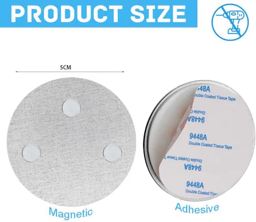 Miniatura 2 de Almohadillas adhesivas magnéticas para detector de humo 3 piezas Montura de fijación magnética para alarma de humo sin perforación Soporte magnético