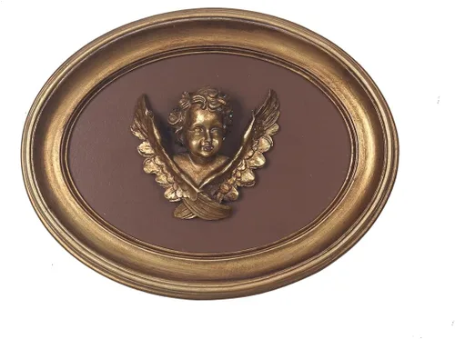 Miniatura 8 de S-MANTIS Escultura de Pared Vintage, Arte de Pared de Frontón Antiguo para Pasillo, Pájaro Pintado a Mano con Exquisitos Detalles de Alas y Plumas