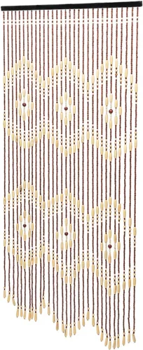 Miniatura 5 de Cortina de bambú natural para puerta, 31 hebras de flecos con cuentas para puerta, cortinas hechas a mano, cortinas colgantes con cuentas