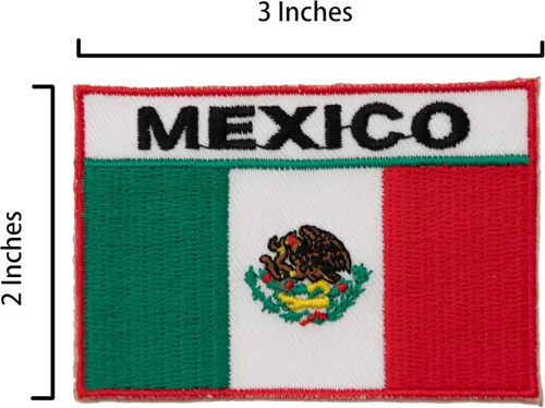 Miniatura 2 de A-ONE Paquete de 2 parches de escudo Palacio de Bellas Artes+emblema de la bandera de México, recuerdo de viaje, coser en mochilas, camisas, ropa