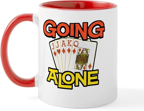 Miniatura 96 de CafePress Euchre Champ Mugs Taza de café de cerámica de 11 oz (11.0 fl oz)