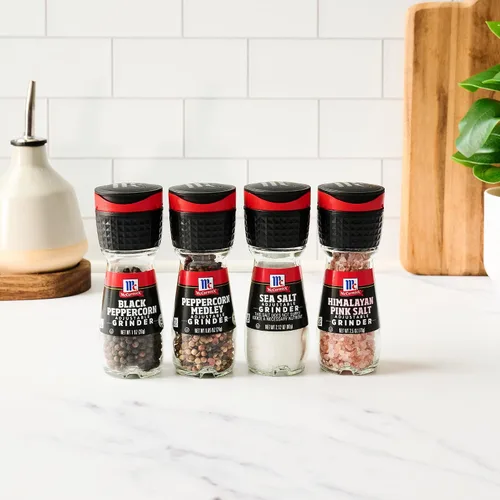 Miniatura 17 de Paquete de variedad de molinillos de sal y pimienta McCormick, sal rosa del Himalaya, sal marina, pimienta negra y mezcla de pimienta, 6.47 oz