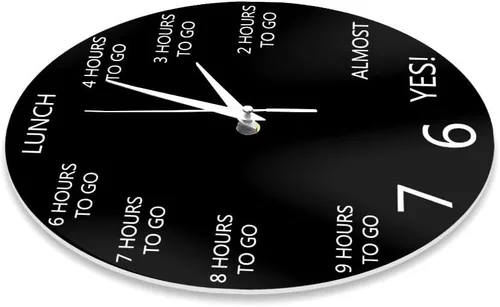 Miniatura 8 de Reloj de pared divertido de oficina de 12 pulgadas para el lugar de trabajo de la empresa, cuenta regresiva de las 5 en punto, cuarzo silencioso