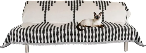 Miniatura 21 de Cornasee Funda Elástica a Rayas para Sofá Cama Funda de Futón, Fundas Completas para Sofá Plegable sin Brazos Protector de Muebles, Lavable a