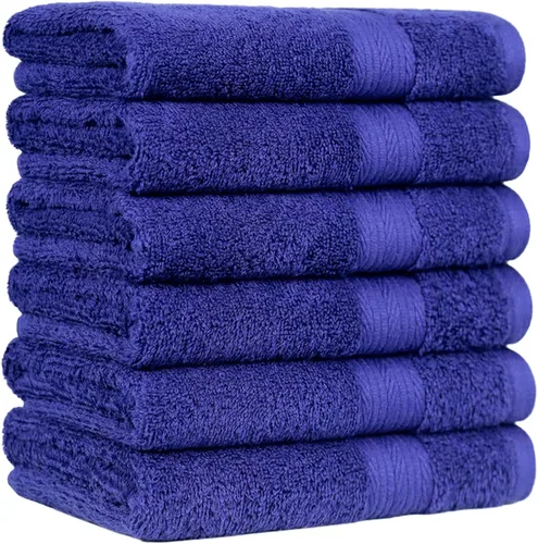 Miniatura 17 de Amazon Basics Juego de toallas de baño suaves, absorbentes, resistentes a la decoloración, 100% algodón, 6 piezas (12 x 12 pulgadas), toallas Carmesí