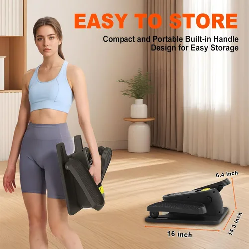 Miniatura 6 de HOTSWEAT Under Desk Elliptical Machine, Ellipse Leg Exerciser as Seen on TV for Seniors with Remote Control, Portable Electric Seated Pedal