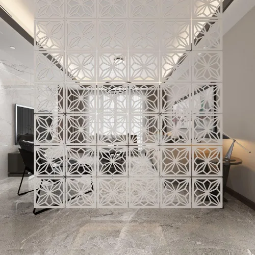 Miniatura 2 de Yizunnu Divisor de habitación colgante, división de paneles blancos de bricolaje, 12 piezas de pantalla de panel de madera y plástico, separadores