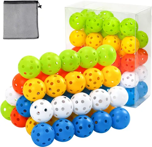 Miniatura 13 de Pelotas de golf de plástico para práctica de vuelo limitado, pelota de entrenamiento de golf hueca para práctica de swing, pelotas de golf
