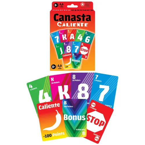 Winning Moves Canasta Caliente Juego de cartas, el clásico juego de cartas latino, para 2-6 jugadores, a partir de 8 años | Latin Styled Rummy Card