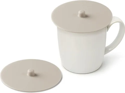 Miniatura 11 de Carrotez Paquete de 2 tapas de silicona para tazas, tapas para tazas de 4.3 pulgadas, tapas de silicona reutilizables para tazas de café y té
