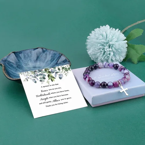 Miniatura 6 de Regalos de patrocinador de confirmación para mujeres regalos de patrocinador AA para mujeres regalo de agradecimiento patrocinador dije de cruz