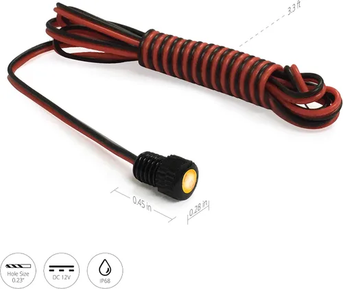 Miniatura 5 de Oznium BRIGHTEST Light Bolt - Luz LED de montaje empotrado de 12V para parachoques, parrilla, interior de autos, tablero, iluminación ambiental, LED
