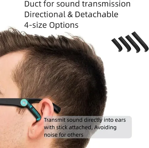 Miniatura 5 de Lentes de sol inteligentes con audio Bluetooth, lentes de luz azul para mujeres y hombres, música de oído abierto, lente polarizada UV400, sin fugas