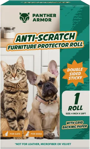 Miniatura 14 de Paquete de 8 láminas de cinta protectora de muebles contra arañazos de gatos – Adhesivo de doble cara para entrenamiento (4 XL, 4 grandes)