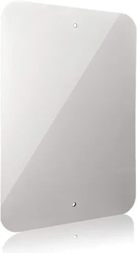 Letrero de metal blanco en blanco, aluminio 040 de 12 x 18 pulgadas, esquinas redondeadas de 3/4 pulgadas con agujeros preperforados, paquete de 12