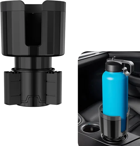 Extensor de portavasos de automóvil, extensor de soporte para bebidas con base extensible, adaptador multifunción giratorio de 360 grados para