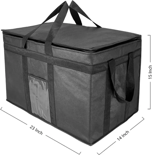 Miniatura 5 de Yalin XXXL - Bolsa térmica grande con aislamiento, enfriador de espuma de poliestireno para mantener los alimentos calientes o fríos, bolsa Negro