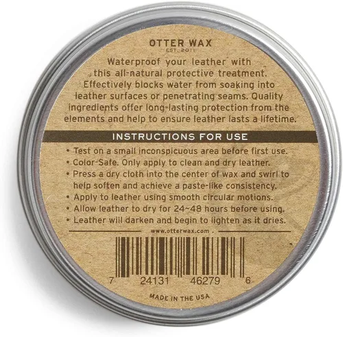 Miniatura 2 de Otter Wax Cera para botas 2 onzas Impermeabilizante de cuero natural Fabricado en Estados Unidos
