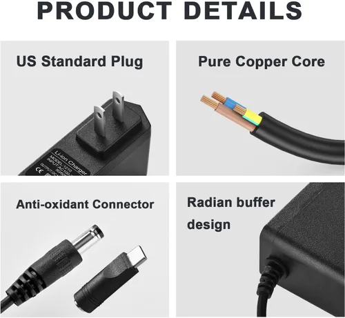 Miniatura 6 de Cargador de 12V CA/CC Cable de alimentación para EverStart Maxx Jump Starter cargador de batería compatible con AVAPOW Ever Start Max J7CCE J7CE