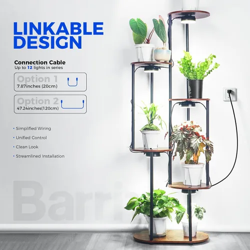 Miniatura 2 de Barrina Orbgrow OG09 Luz de Crecimiento Puck, 5000K 18W (2 x 9W, Equivalente a 270 Vatios), Luz de Espectro Completo para Plantas