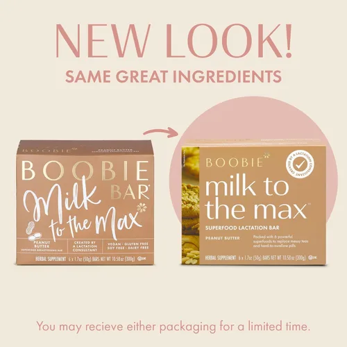 Miniatura 3 de Boobie Bar - Barra de lactancia con mantequilla de maní y superalimento para madres lactantes para aumentar el suministro de leche #1 Barra