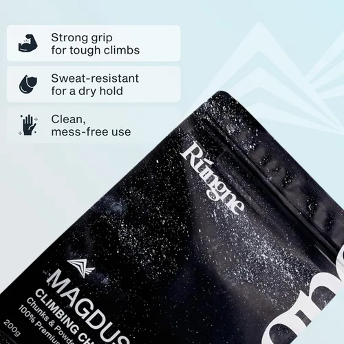 Miniatura 2 de RUNGNE Premium Climbing Chalk - High Performance Chalk for Rock Climbing, Bouldering, Weightlifting & More - Unmatched Grip and Skin Friendly